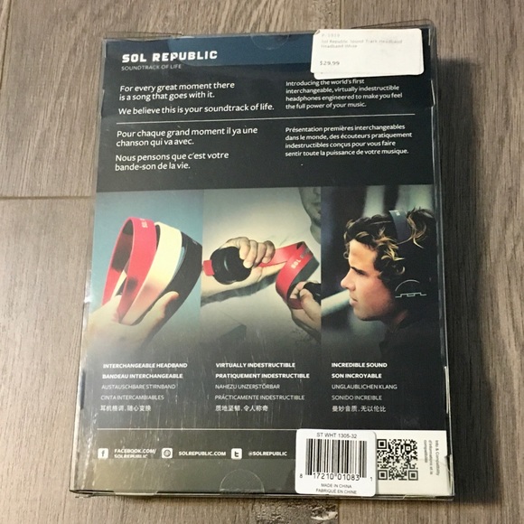 New Sol Republic Tracks Sound Track Headband White - Picture 3 of 4